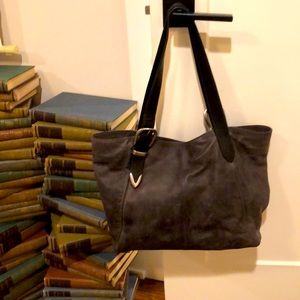 Frye dark grey tote